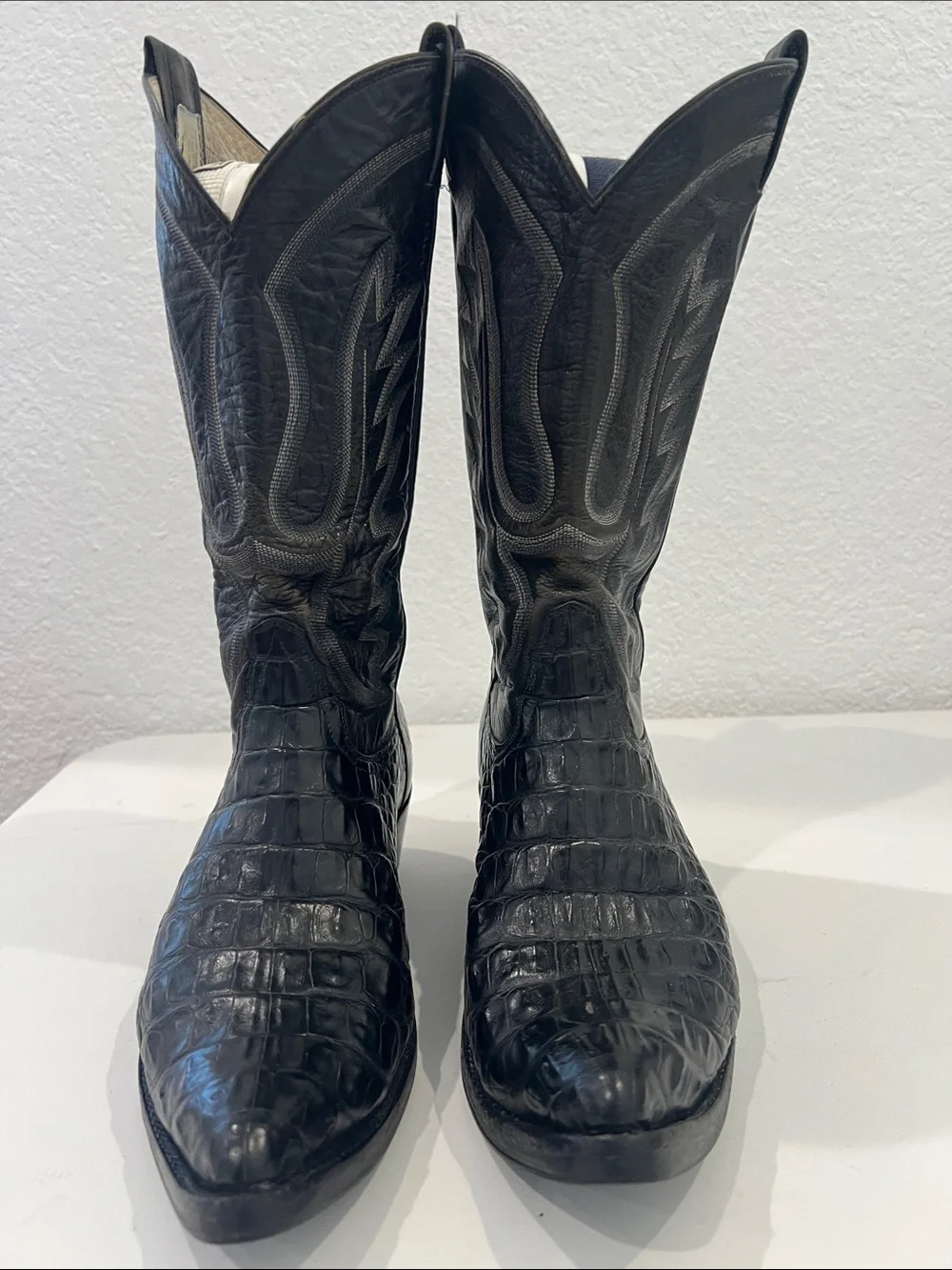 Remington El Paso Black Custom Caiman Men's Cowboy Boots